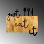 Wallity Just Eat It Escultura de pared en Nogal y Negro